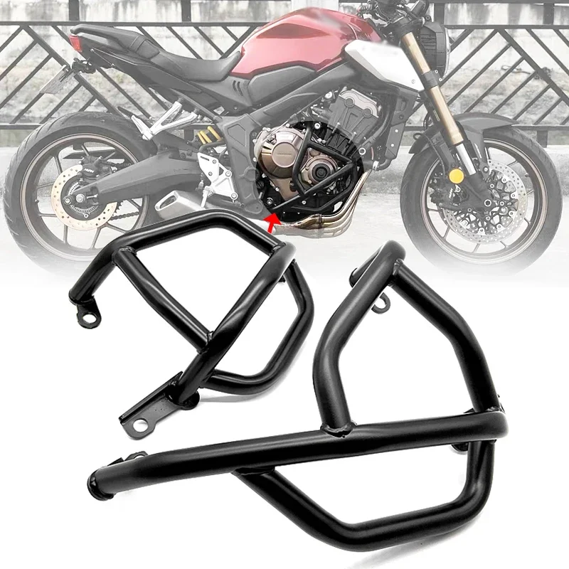 دراجة نارية محرك الوفير الحرس تحطم القضبان المتزلجون حماية لهوندا CB650R 2019 2020 2021 2022 2023