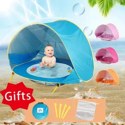 Baby beach tent Waterproof Sun Shelter UV-protecting Sunshelter with Pool Kid Outdoor Camping Sunshade Beach sunshelter UPF 50+