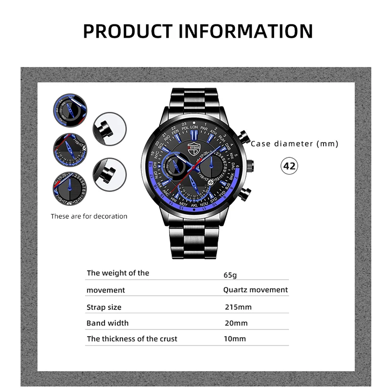 Fashion Men Wristwatch Gold Stainless Steel Quartz Watch for Man Luxury Business Male Luminous Hands Leather Clock reloj hombre