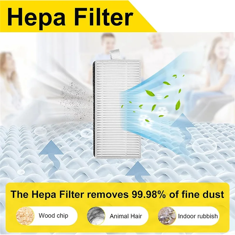 Per Tesvor X500 X500 Pro M1 M2 Kit di accessori per Neatsvor X500 Robot Aspirapolvere Parti di ricambio Spazzola a rullo Filtri_ABGP