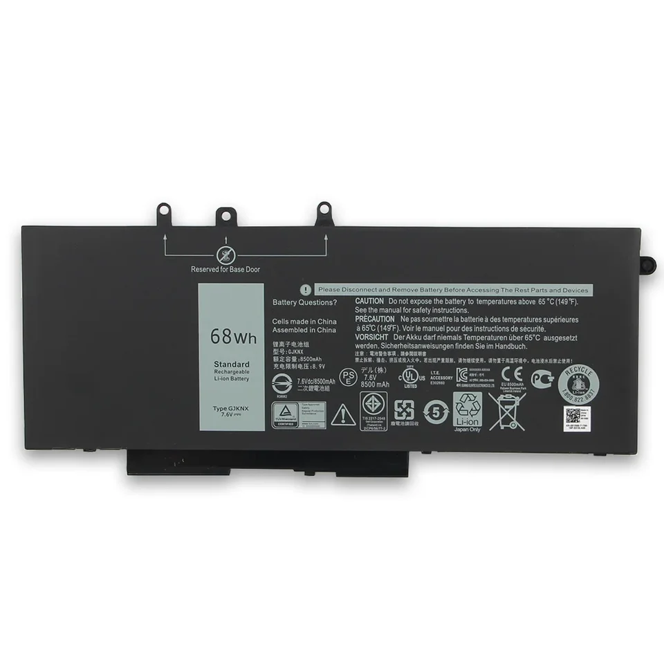 Batería de repuesto para DELL Latitude 15 5591 5280 5290 5480 5490 5580 5590 3520 3530 M3520 M3530 P27S GJKNX 68Wh 4