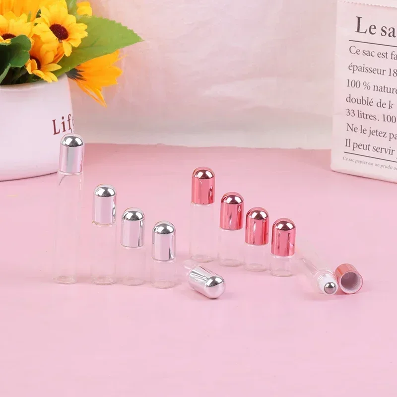 1/2/3/5/10ml Glass Roll On Essential Oil Empty Perfume Roller Ball Bottle For Travel