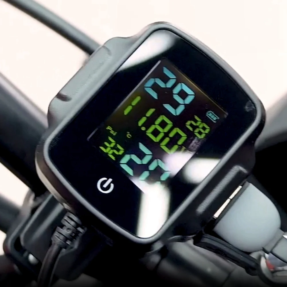 

TPMS Motorcycle Tire Pressure Monitoring System With 2 External Sensors Smart Tyre Alarm Kit Universal-A54R