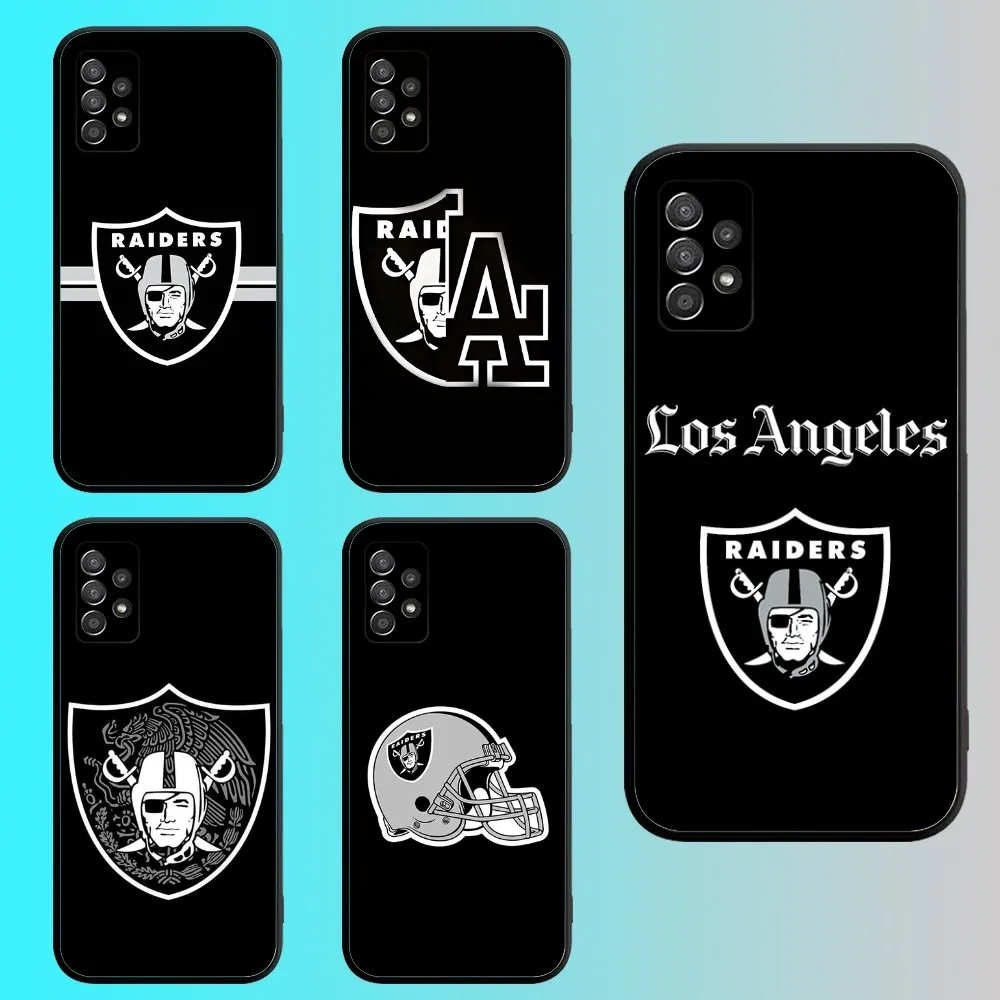 Oakland Raiders Phone Case For Samsung S 25,24,21,22,23,30,20,Ultra,Plus,Fe,Lite,Note,10,9,5G Black Soft