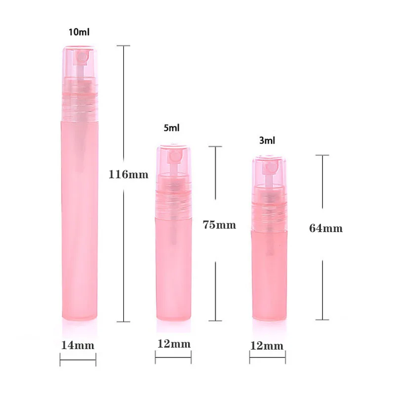 5pc 2ml/3ml/5ml/8ml/10ml Empty Portable Atomiser Spray Bottles Perfume Pen Vials Makeup Cosmetic Plastic Travel Sample Container