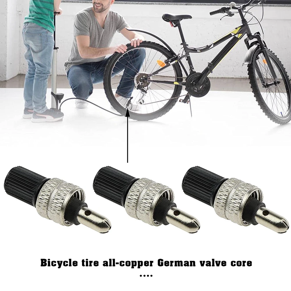 Nucleo della valvola Presta con strumento di rimozione del nucleo della valvola, tappi delle valvole, K centrale Tubeless di ricambio per lavori di bici Tubeless Road & MTB  34