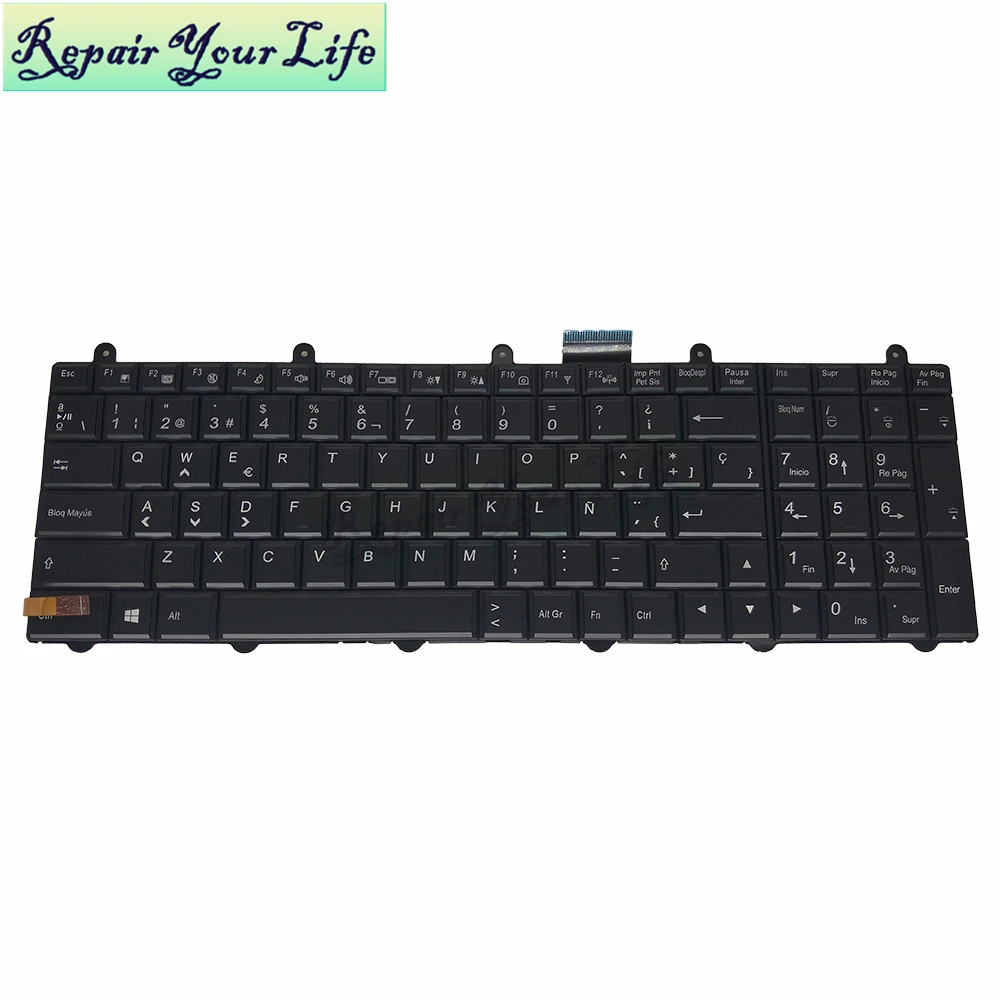 Backlight Spanish Keyboard for MSI GT780 GT783 GX780 MS-16F3 16F33 ms-1762 Laptop RGB V132150BK1 V123322BK1 V132150AK3 Win Keys