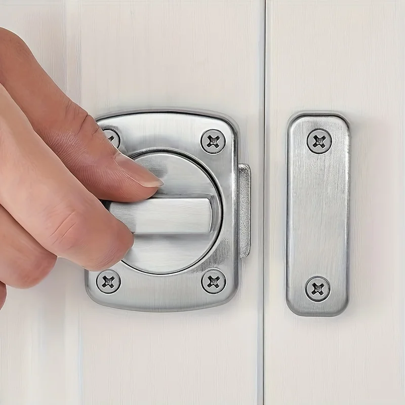 Household Security Door Lock, Rotating Bolt, Door Latch, Sliding Lock, Twist-Rotating Barrel Lock, Used For Bathroom And Toilet