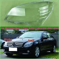 Per Mercedes-Benz classe C W204 C180 C200 C220 C250 C280 C300 2007-2010 copertura dell'obiettivo del faro anteriore dell'auto custodia per Auto vetro del faro