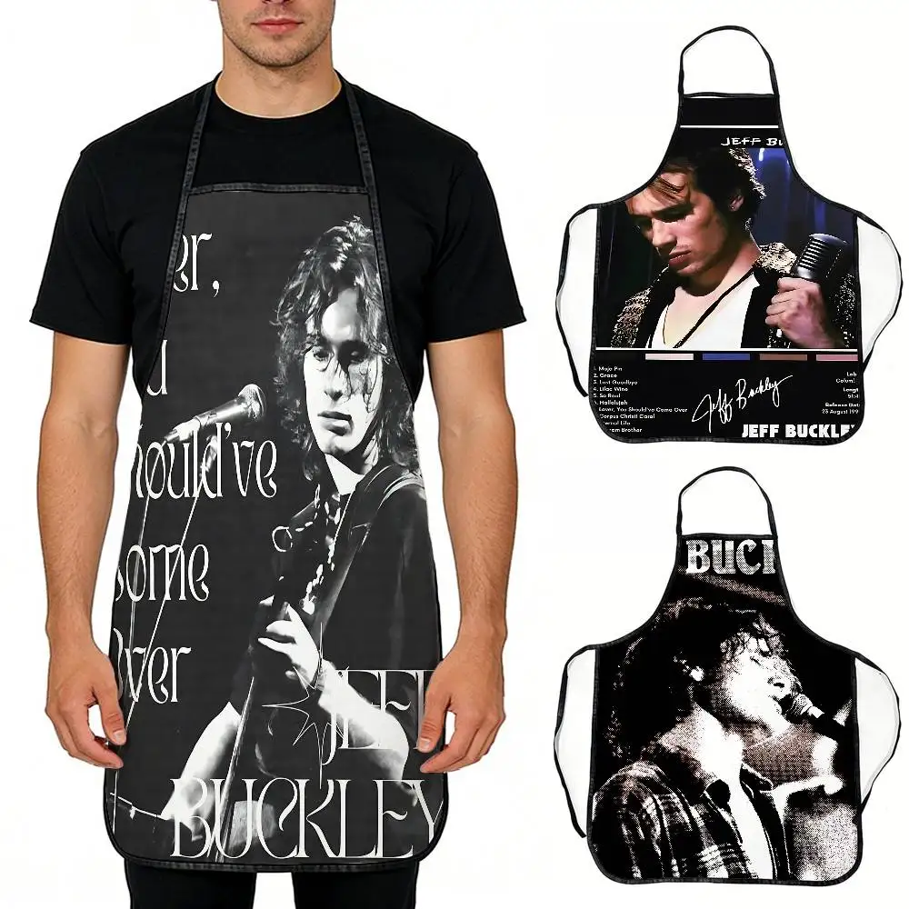 

Новый универсальный кухонный фартук Jeff Buckley Singer 2026 для мужчин и женщин, для поваров, для барбекю, для вечеринок, забавный подарок