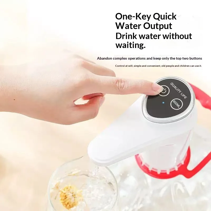 Automatic Electric Water Pump Dispenser, Portable 5 Gallon Water Bottle Pump with USB Rechargeable for Home Office Outdoor Campi