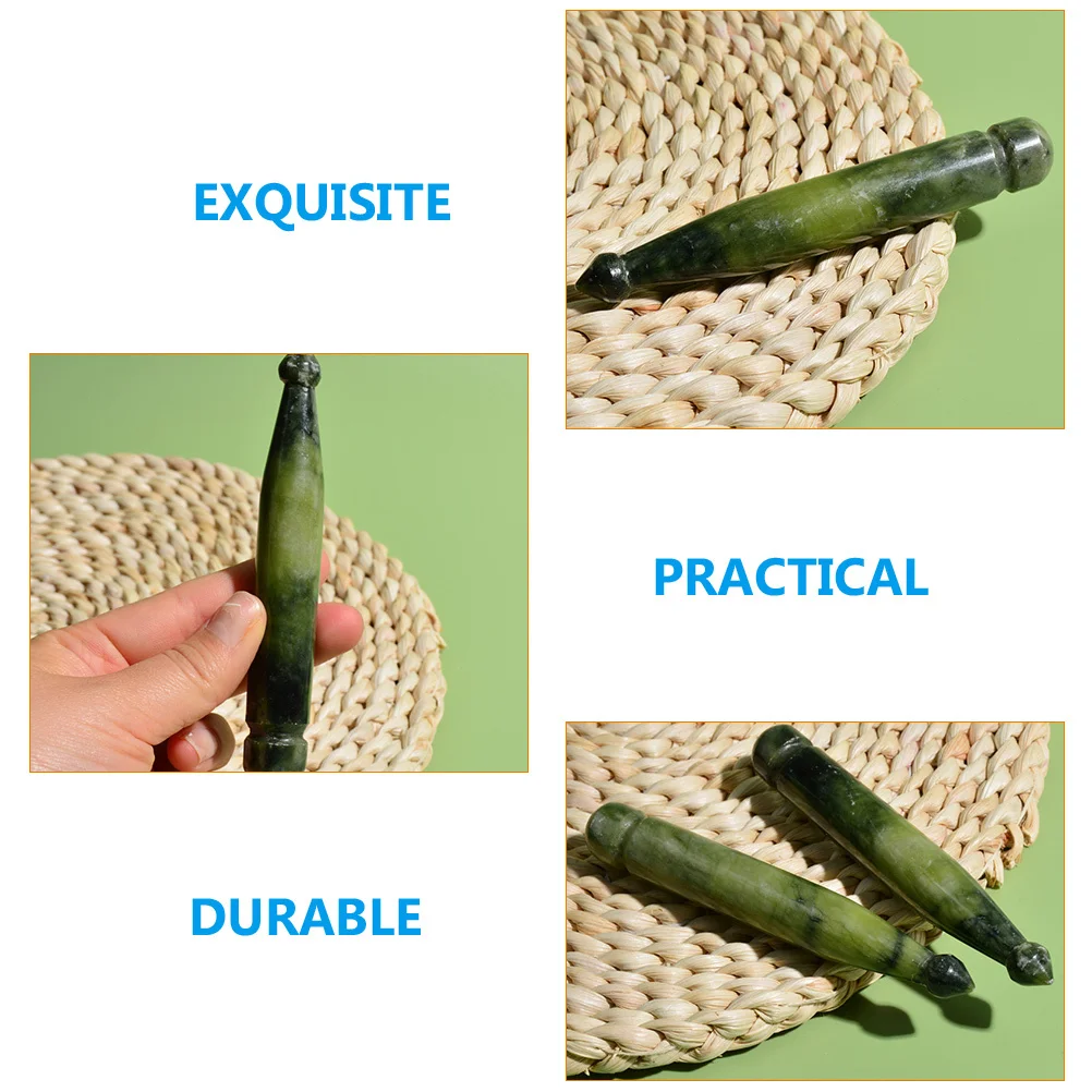 

Natural Jade Massage Stick Tool Smooth Surface Lightweight Portable for Facial Eye Body Muscle Soreness Relief Acupressure