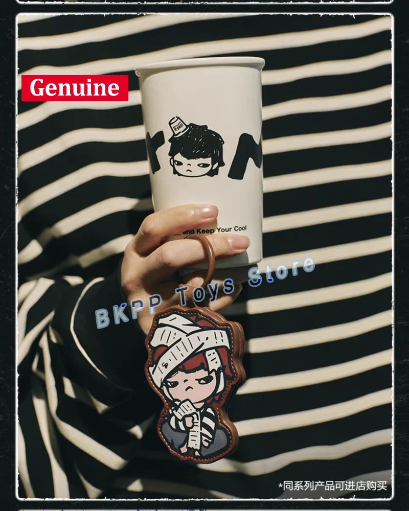 POP MART Hirono Convenience Store Roaming Shanghai Limited Ceramic Cup Keychain Pendant For Adult Collection Home Decor view 3