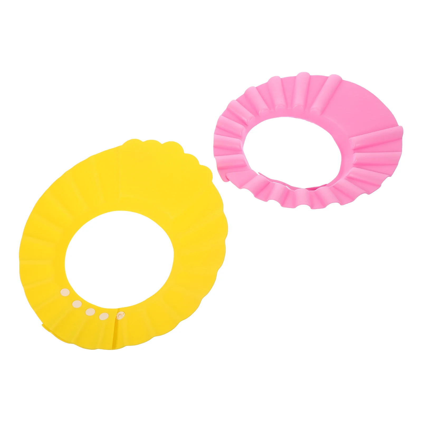 2 pezzi cuffia da doccia per bambini cappello da bagno per bambini addensato pe protezione per il lavaggio dei capelli visiera da bagno regolabile per bambini cuffia da doccia per bambini
