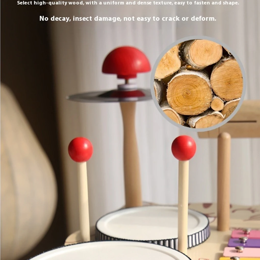 Wooden Music Toys For Babies Children’s Musical Instrument Percussion Toys Table Early Education Kids Drum Set Music Toy