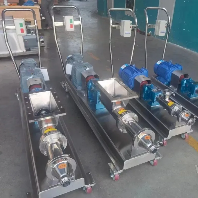 G Series Stainless Steel 304 316L High Viscosity Liquid Transfer Pump with Trolley Single Screw Pump for Industrial Use
