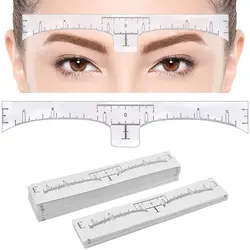 100pcs Disposable Adhesive Eyebrow Ruler Stickers Permanent Makeup Microblading Eyebrow Tattoo Balance Stencil Measuring Tool