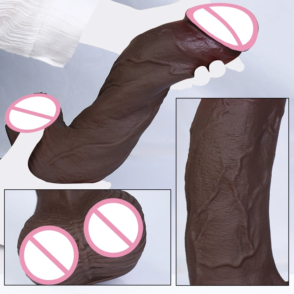 جديد واقعية لينة مزدوجة سيليكون كبير دسار 3 ألوان القضيب 4 أحجام المهبل الاستمناء شفط كأس ديك امرأة الشرج لعبة الجنس #5