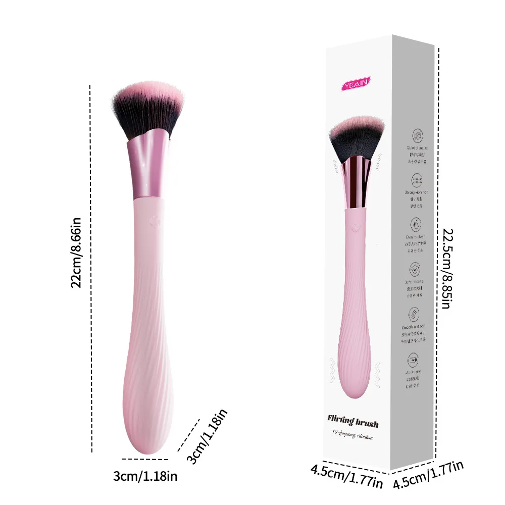 New Upgrade Makeup Brush Vibrator Detachable Brush G-Spot Nipple Clitoral Stimulator Bullet Dildo Vibrators Sex Toys for Woman - Image 6