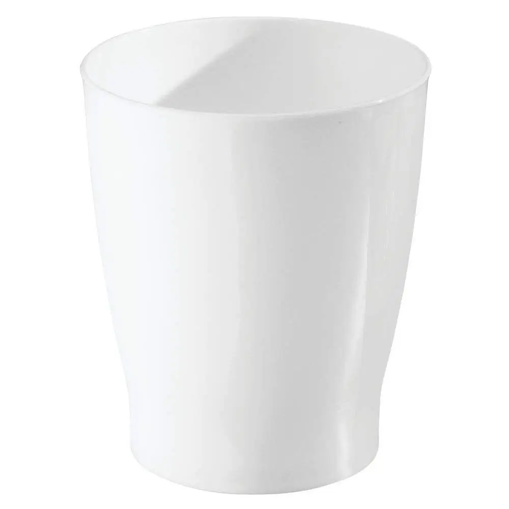 

Compact White Plastic Waste Bin - Suitable for Bathroom or Office - American Made