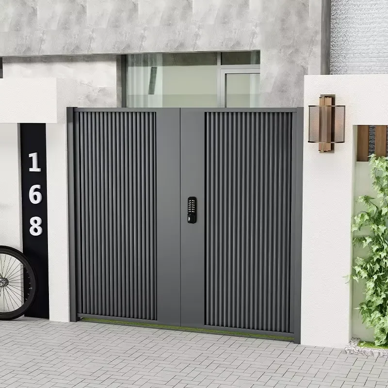 Hot Sale Professional Customized Automatic Durable Aluminum Garden Fence Yard Security Door Anti-rust Metal Courtyard Gate