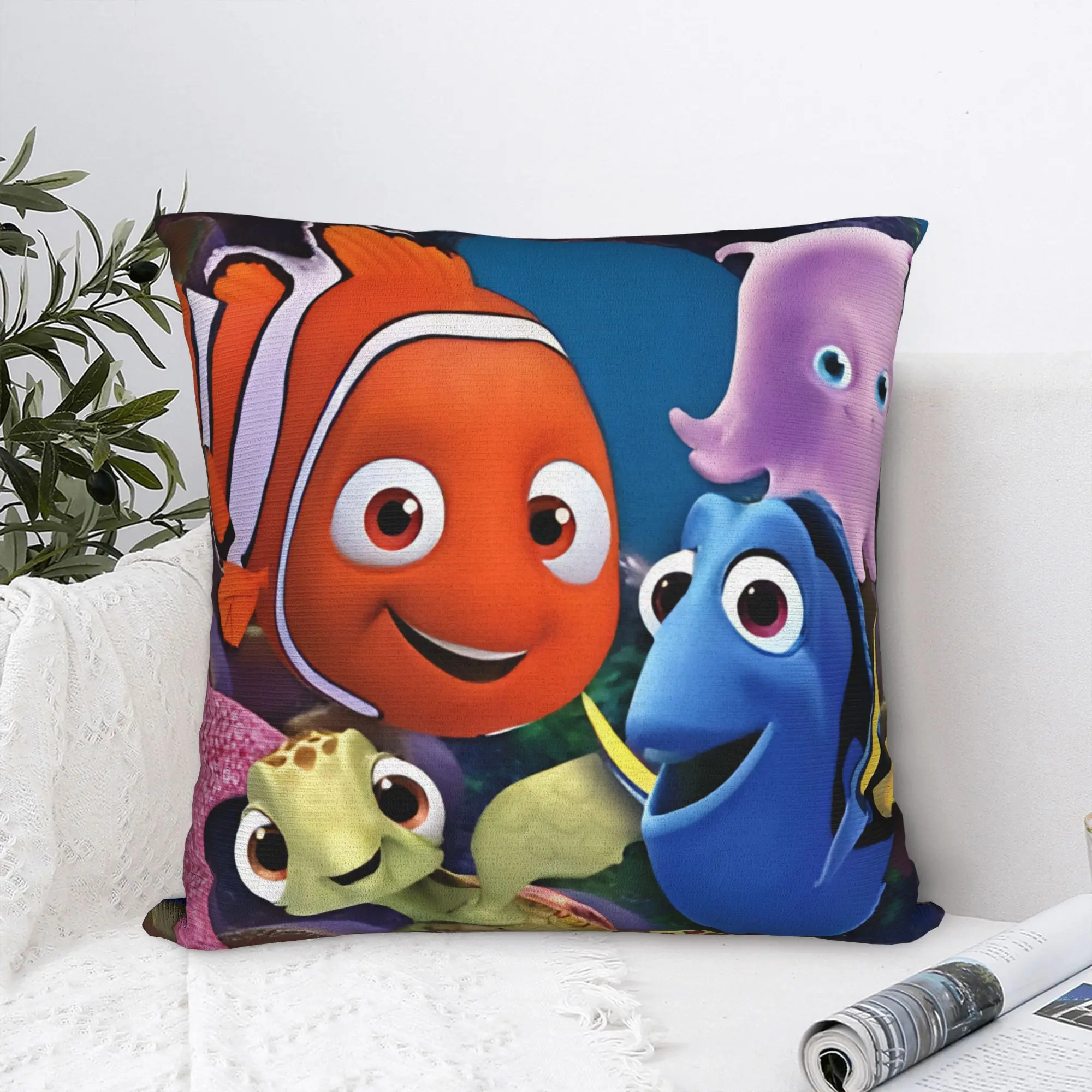 Finding Dorys Nemos Pillowcase Polyester Cushion Cover Gift  Pillow Case Cover Bed Zippered 18'