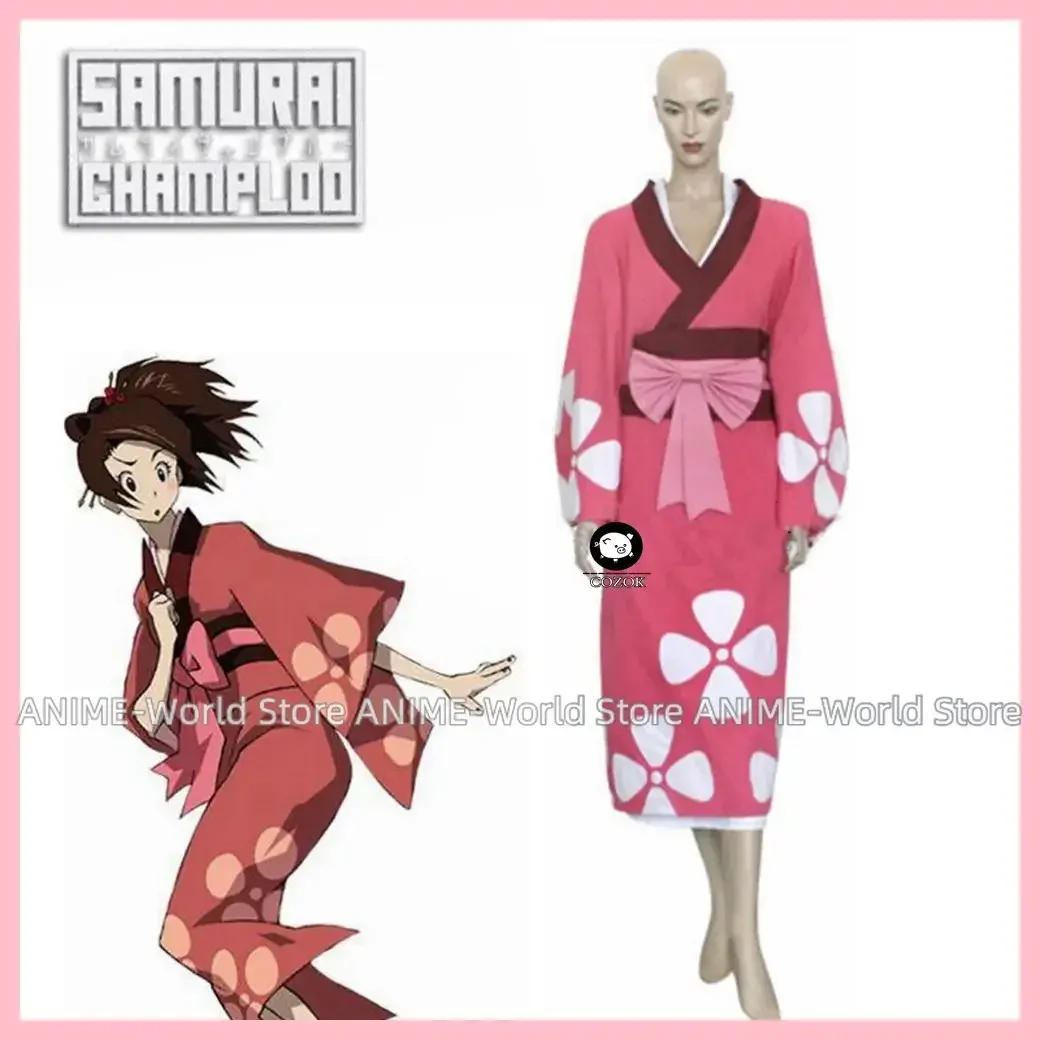 Anime High Quality Samurai Champloo Fuu Kimono Cosplay Costume Perfect Custom