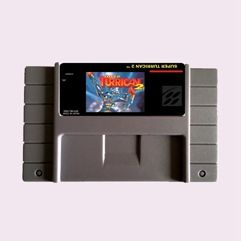 Super turrican 2 NTSC 16 Bit Big Gray Game Card For 46Pin USA Game Player