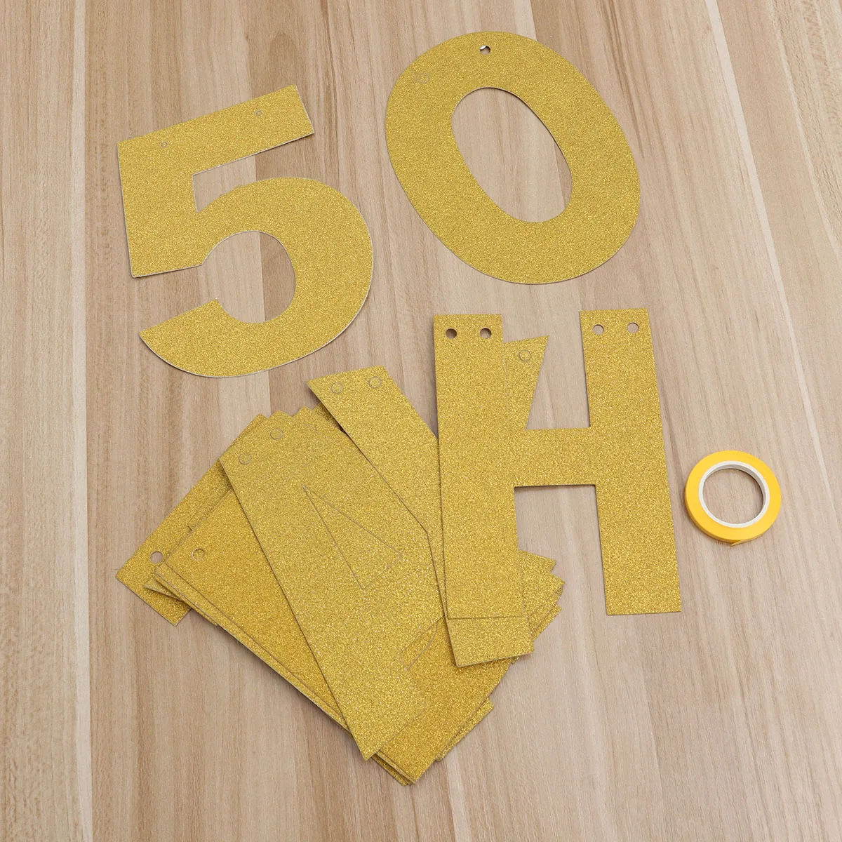 

5M Glitter Birthday Banner Paper Flags Hanging Party Decorations 60th Adjustable Happy Birthday Garland Celebrations Banners