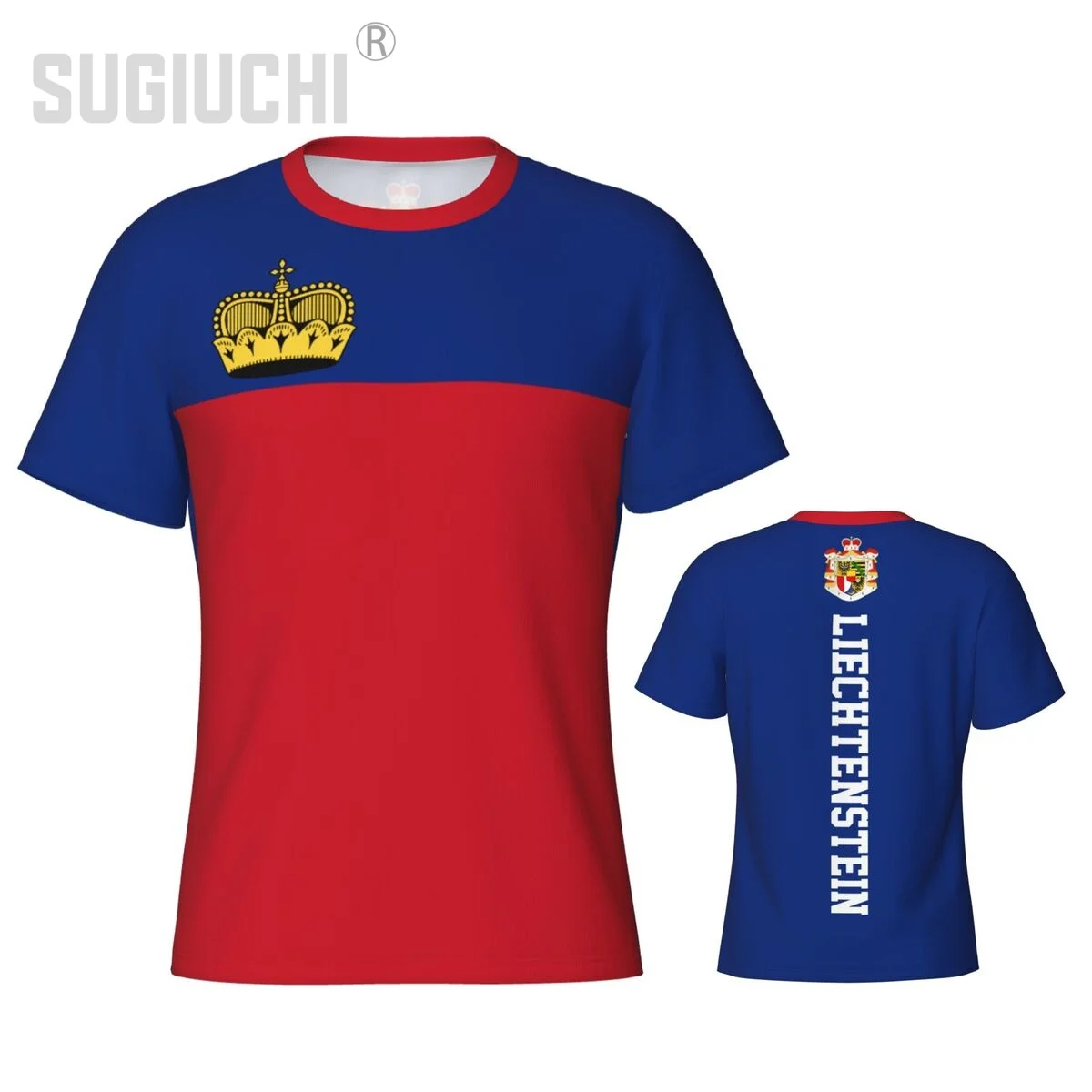 

Tight Sports T-shirt Liechtenstein Flag Liechtensteiner 3D For Men Women Tees jersey Soccer Football Fans Patriotic T shirt