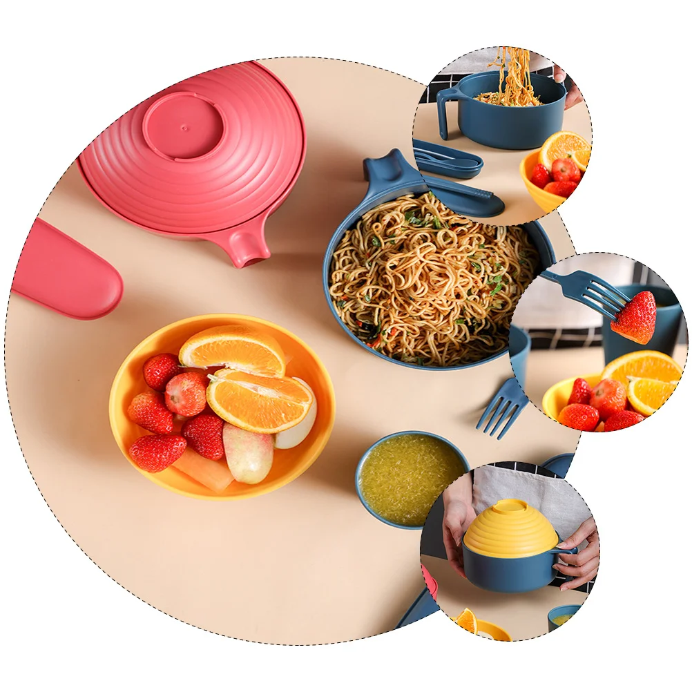 

Complete 1Set Eco Friendly Tableware Set Straw Spoon Fork Chopsticks Cup Case Lightweight for Daily Use Travel