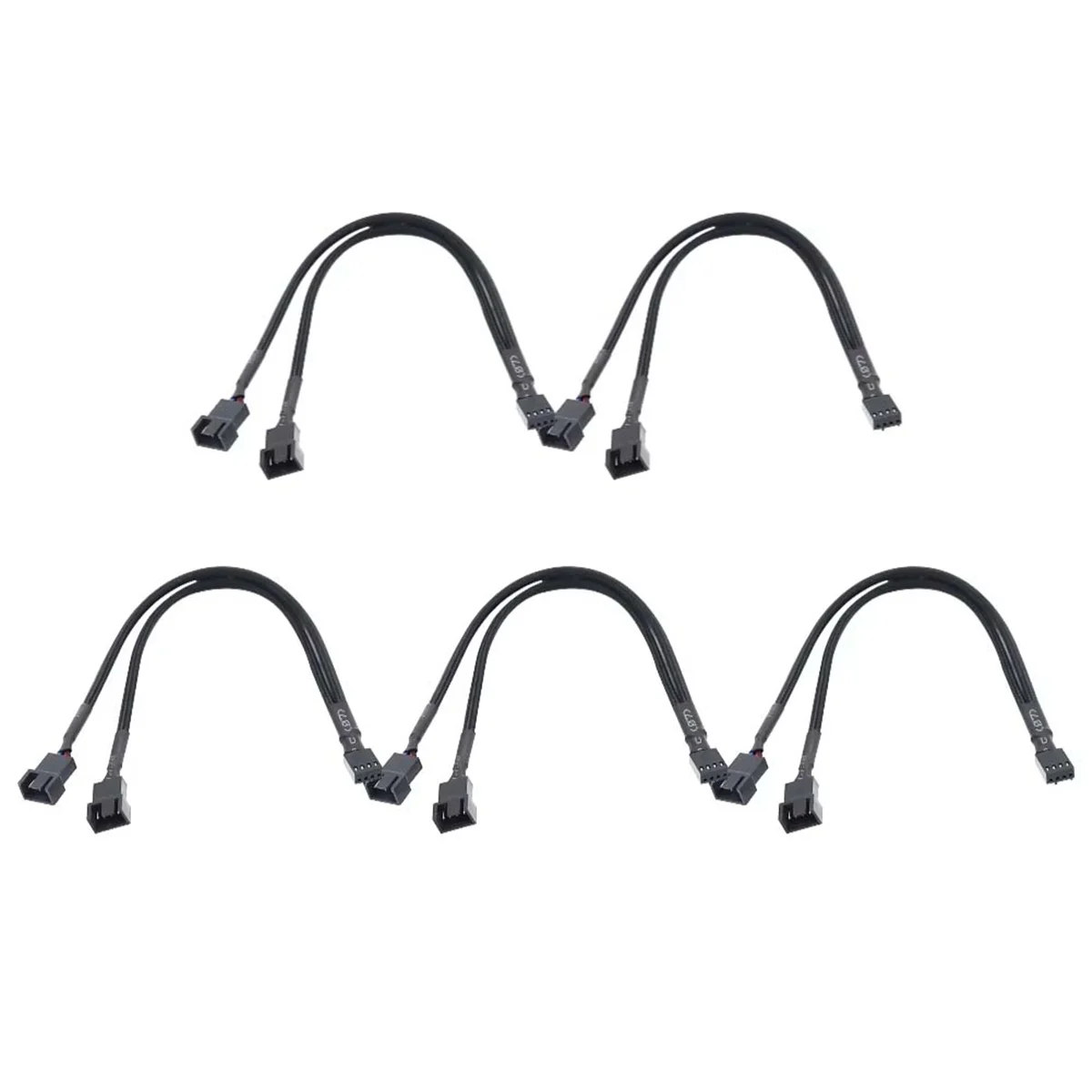 4-Pin PWM Fan Splitter Hub Cable for Motherboard and CPU PC Case Fan Extension Adapter, Y Splitter Cable