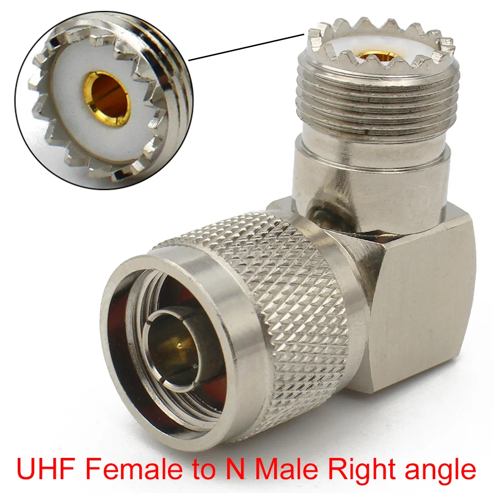 UHF PL259 SO239 to N Male Plug& Female Jack Right Angle Coaxial adapter connector For radio antenna Wire Terminals High Quality