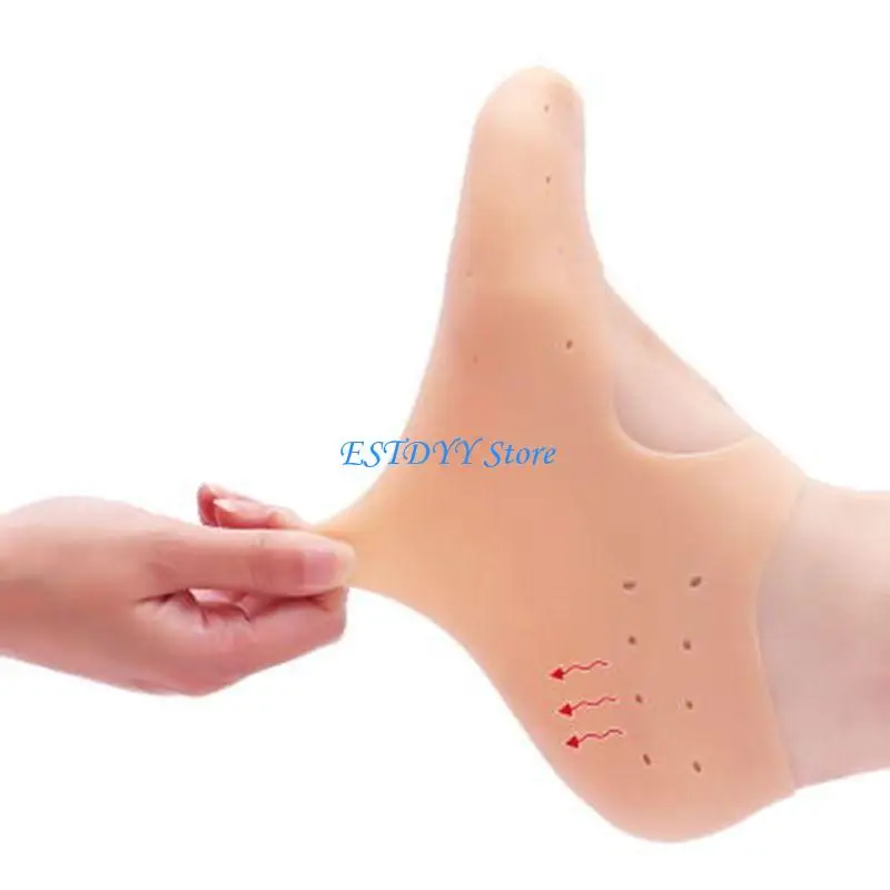 

G6DE 1 Pair of Soft Silicone Foot Protective Socks Non Slip Breathable Socks Anti Slip Foot Care Protector for Women Men Foot
