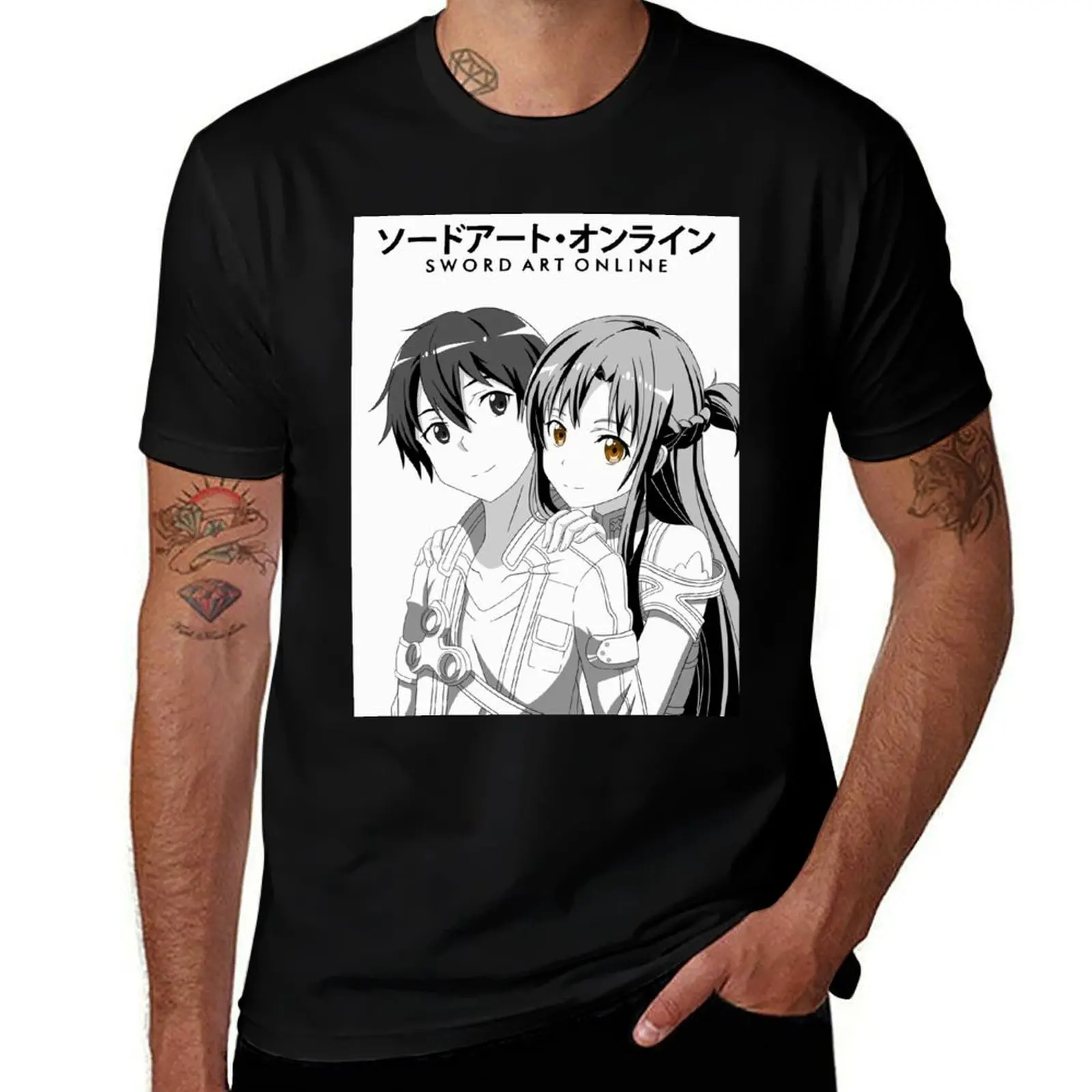

Kirito x Asuna SAO fanart T-Shirt t shirt custom print man t shirt luxury man t shirts graphic T-Shirt