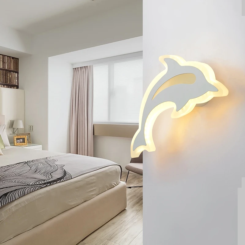 Lámpara LED de pared acrílica para habitación de niños, decoración moderna para el hogar, sala de estar, dormitorio, mesita de noche, pasillo,