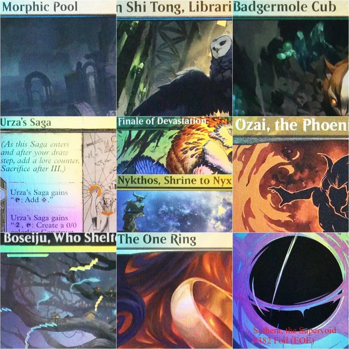 Cartes Proxy Magiques de Qualité (Sothera, le Supervoid/Le Seau de l'Éternité/Le Cycle d'Urza) pour Jeux de Société et Cartes à Collectionner