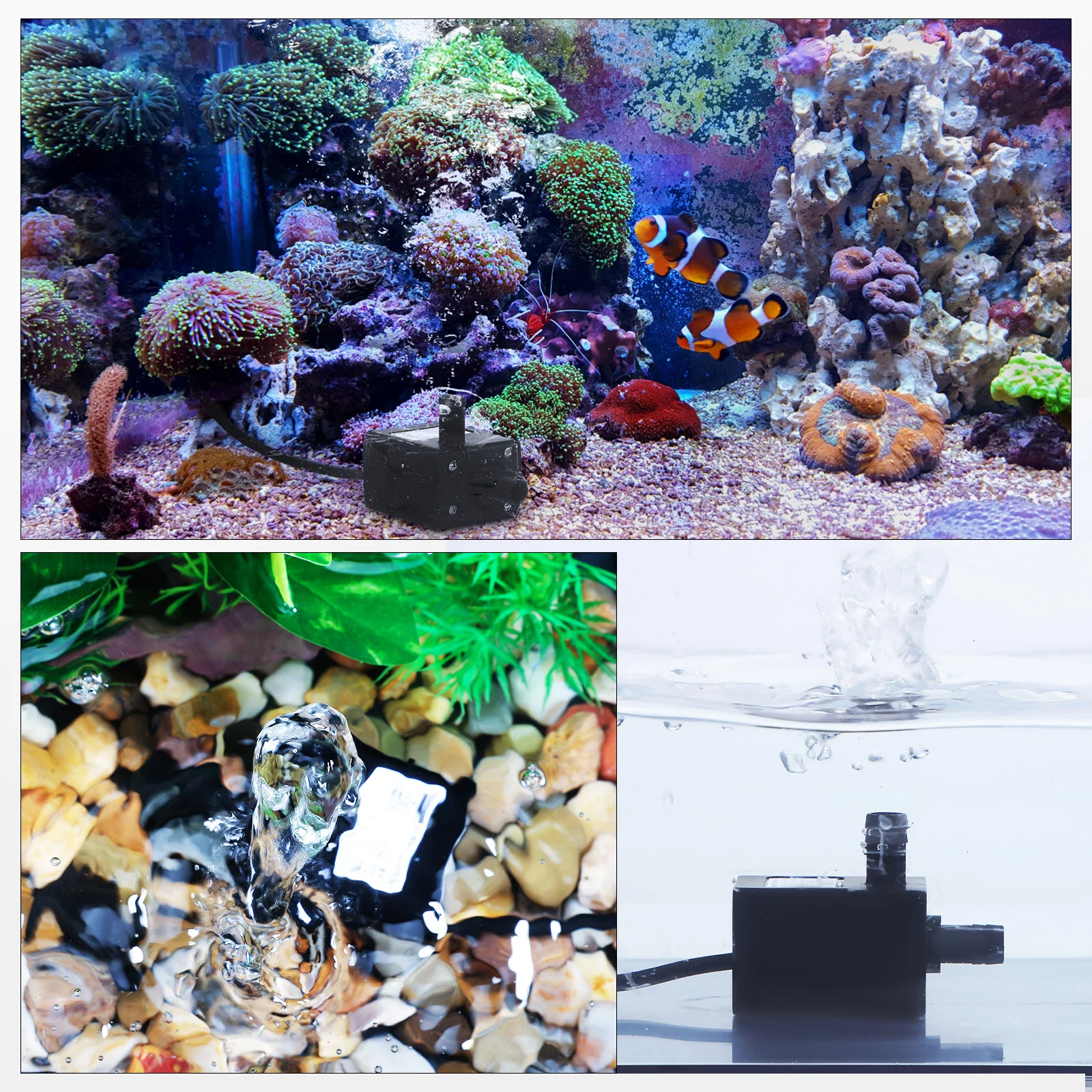 

Small Submersible Water Pump USB Powered Mini Fountain Pump for Aquarium Fish Tank Pet Use Plastic Quiet Lightweight