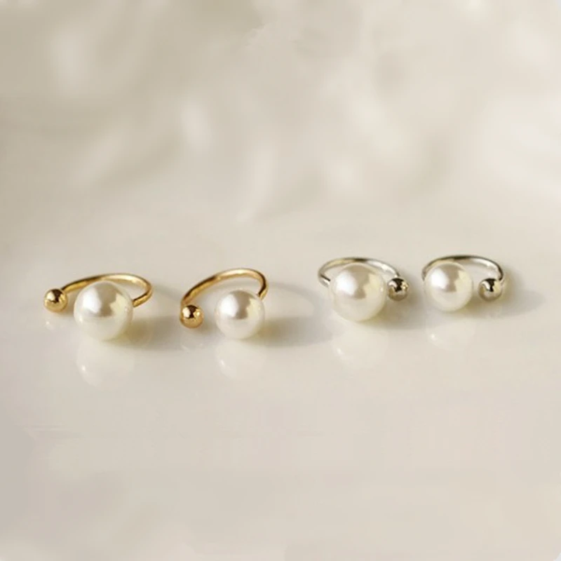 Fashion Korea Imitation Pearl Ear Bones  Earrings Invisible U  Earrings Non Pierced Ear  Girls Birthday Gift