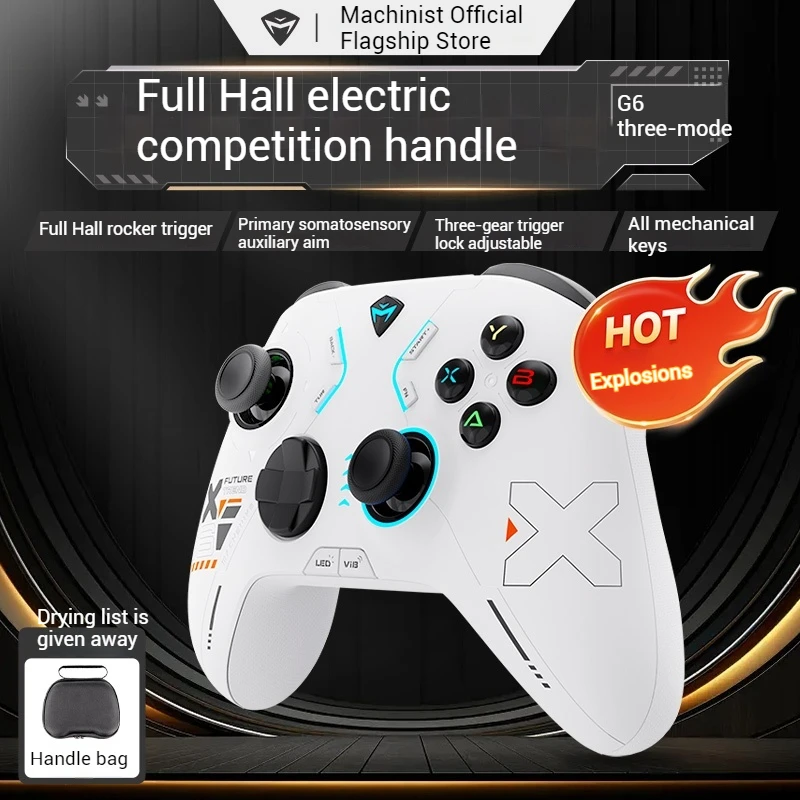 Machenike G6 Wireless Bluetooth Gamepad G6 G610 Customized Wireless Controller Full Hall Magnetic Sensing System No Latency Gift