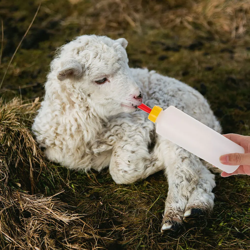 

1Set Large Capacity Goat Milk Bottle Nursing Feeder Plastic Animal Feeding Bottle Calf Lamb Small Livestock Supplies