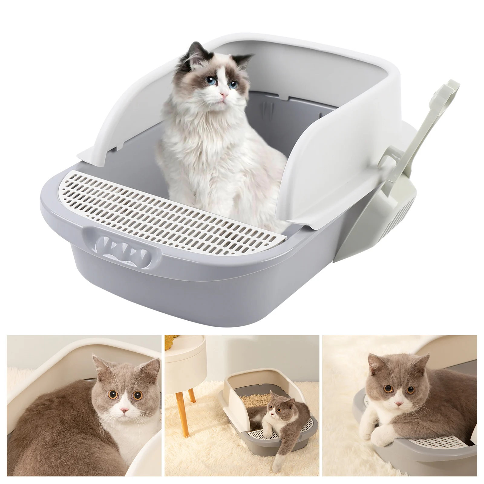 Cat Litter Box Anti-Splashing Semi-Closed cats Toilet