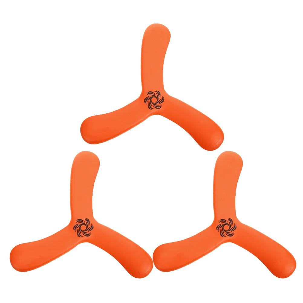 3 قطع من لعبة بوميرانج السميكة ذات التصميم المستقر للأطفال في الهواء الطلق، ألعاب بارك الشاطئ، ألعاب عائلية ممتعة للطيران