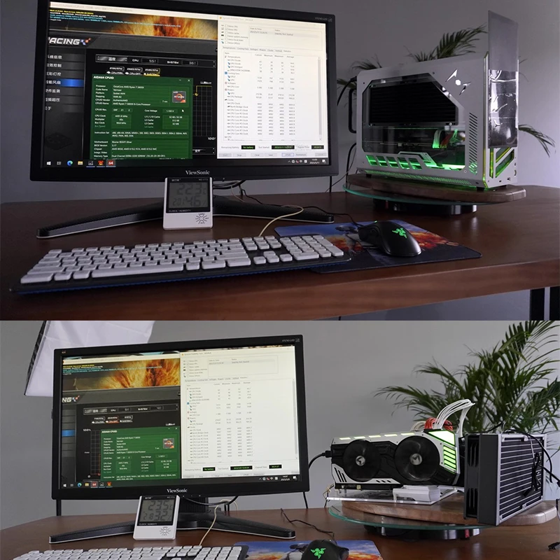 حافظة كمبيوتر مكتبي Matx/Itx محمولة فائقة القوة لتبديد الحرارة تدعم 240/280 تكوينات مبردة بالماء اختيارية