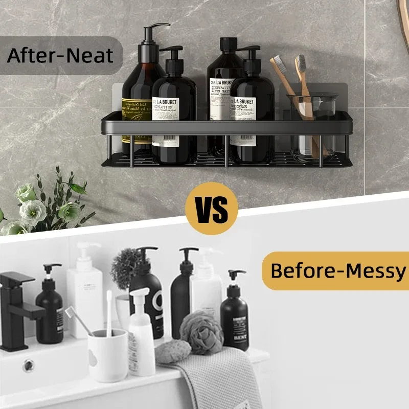 Bathroom Shelves No-drill Wall Mount Corner Shower Shelf Storage Rack Holder for Shampoo Makeup Organizer Bathroom Accessories