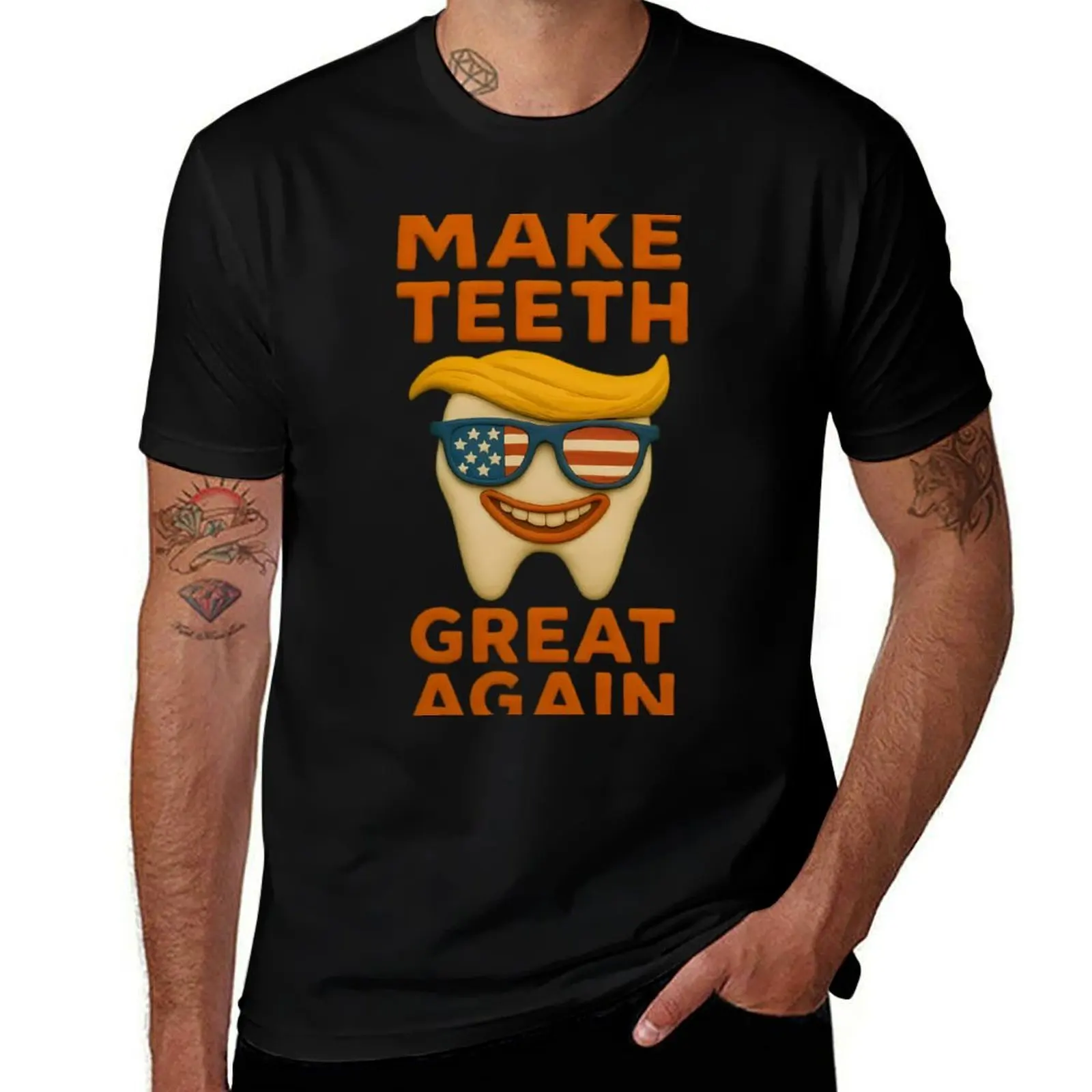 

make teeth great again claymation T-Shirt customs design your own graphic t shirts for a boy black t shirts for men