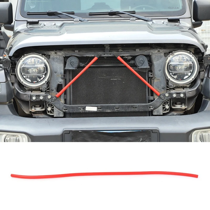 For Jeep Wrangler JK 2017-2017 JL Gladiator JT 2018-2023 Parts Car Water Tank Guard Rod Protective Radiator Grille Cover Trim