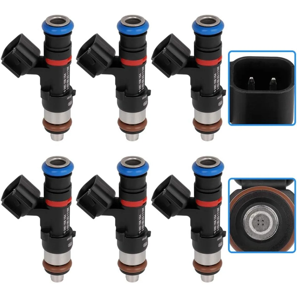 Fuel Injector 6PCS 0280158154 For Buick Enclave 2008 For GMC Acadia 2007-2008 For Saturn Outlook 2007-2008 Vue 2008-2010