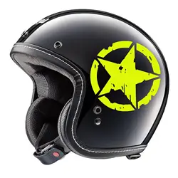 Motorcycle Stickers Reflective Waterproof Helmet Star Decal