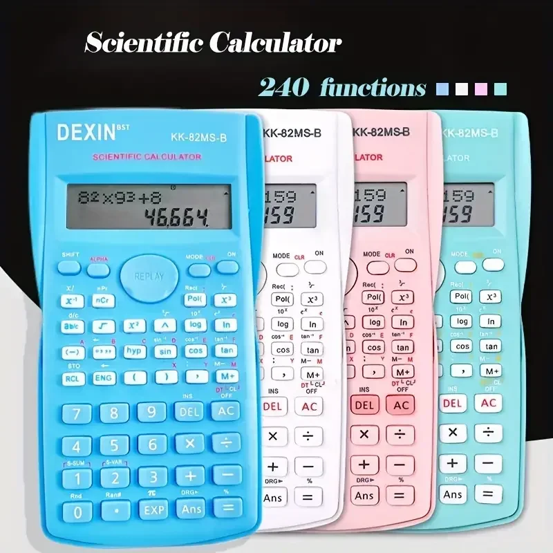 1pc Engineering Scientific Calculator 2 Line Function Calculator Fraction Calculator Statistic Calculator For School Calculator